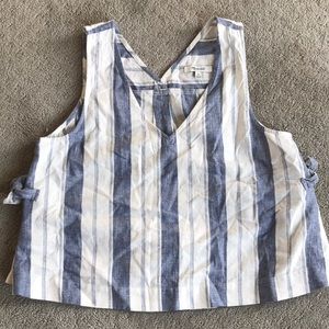 Madewell side tie tank top in M.